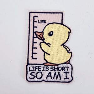 🔮3/$15 Life Is Short So Am I Duck Iron on Patch